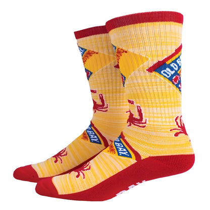 Old Bay Spice And Crabs Can Logo Crew Socks