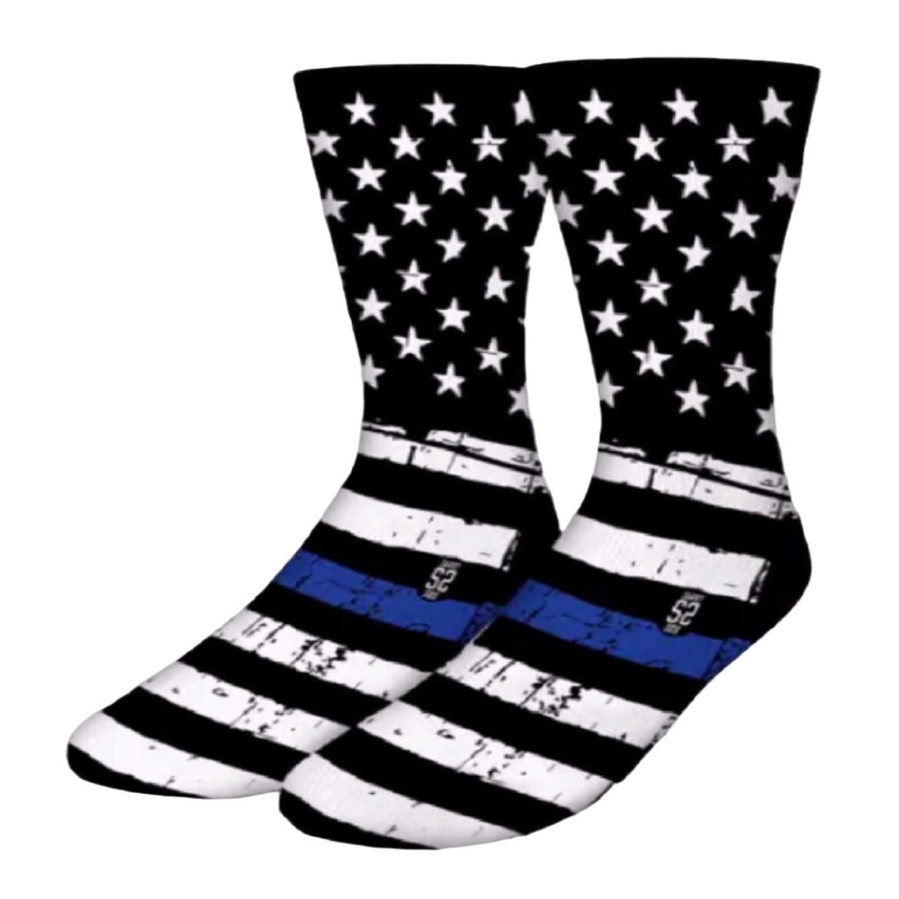 Police Thin Blue Line U.S. Flag Socks