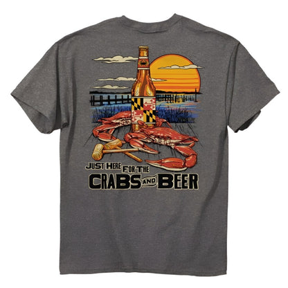 Just Here For The Crabs And Beer Short Sleeve T-Shirt