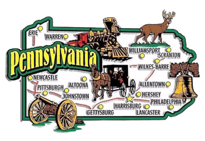 Pennsylvania State Symbols Refrigerator Office Magnet