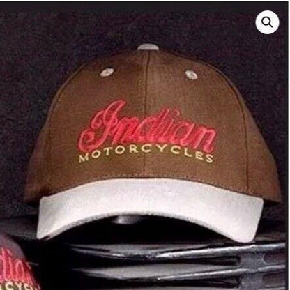 Indian Motorcycle Brown Embroidered Cap Hat