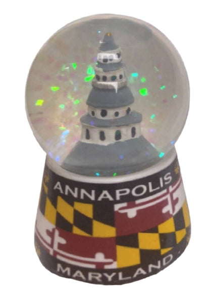 Maryland Flag State House Mini Snow Globe