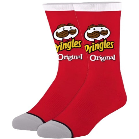 Pringles Original Chips Can Logo Athletic Crew Socks