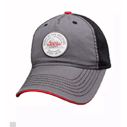 Coors Light Beer Born In The Rockies Solid Back Cap Hat