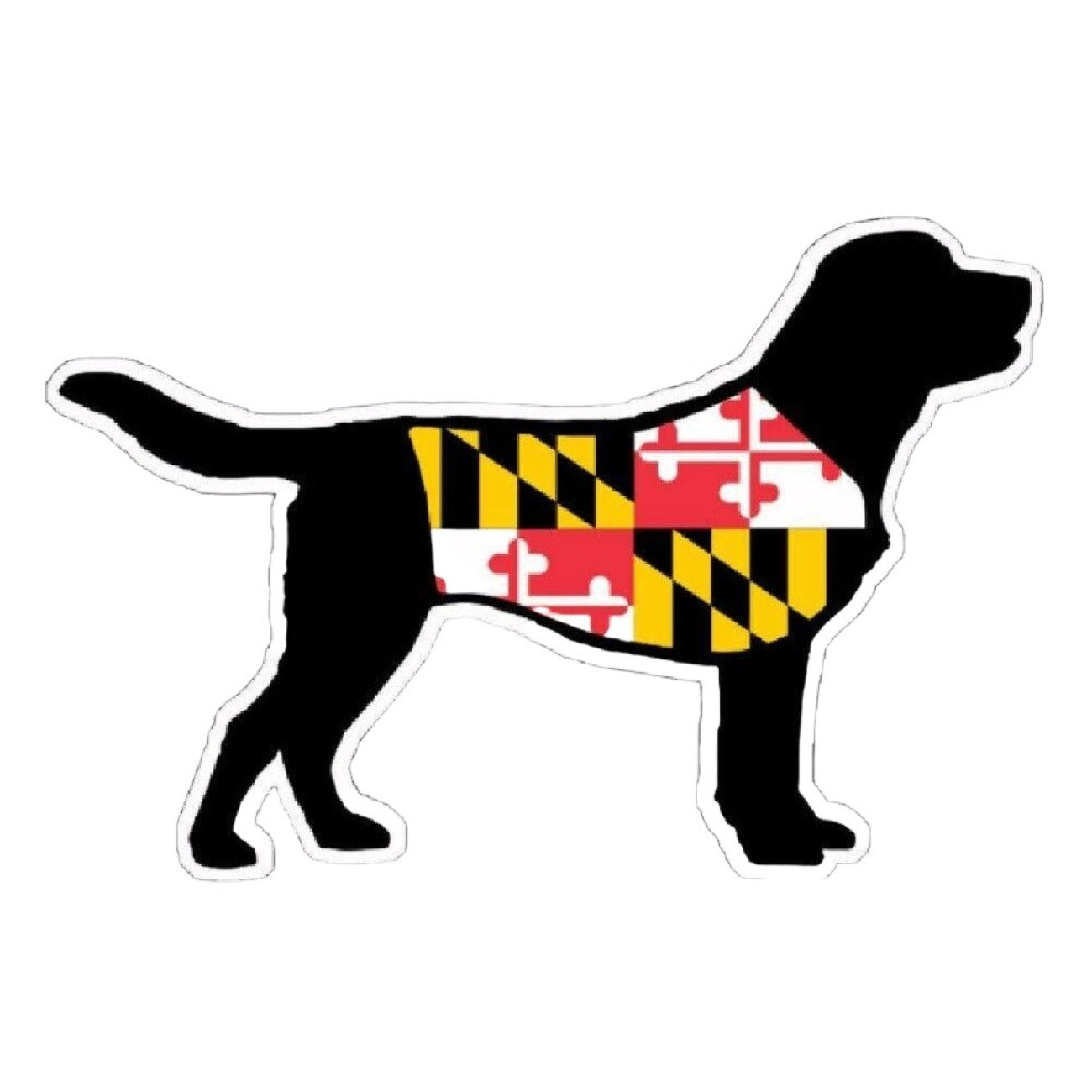 Maryland Flag Dog Vest Sticker Decal