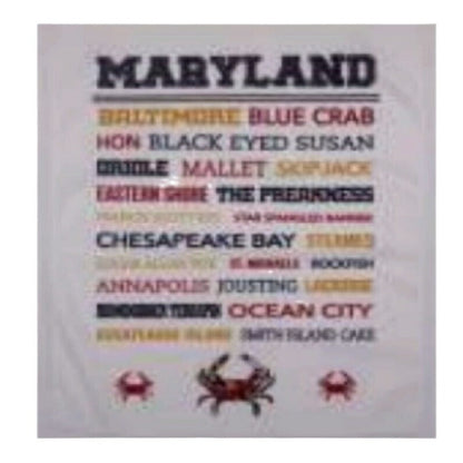 Maryland Famous Words Microfiber Kitchen Towel