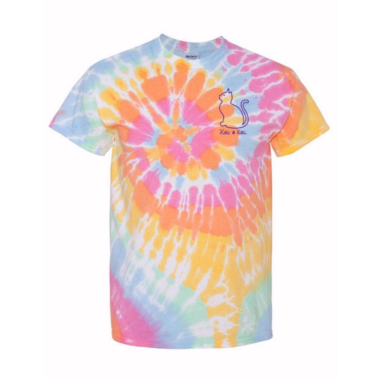 Kittie Kittie Cat Tie Dye Short Sleeve T-Shirt