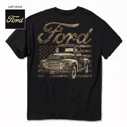 Ford ’49 Camo Flag Short Sleeve T-Shirt