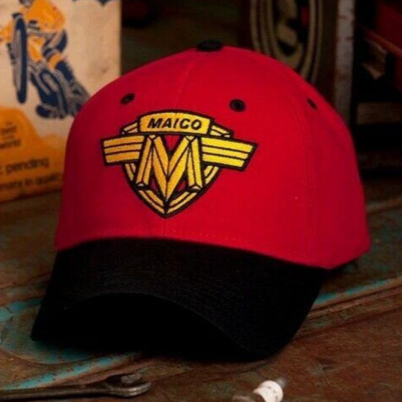 Maico Red Embroidered Cap Hat