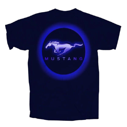 Ford Mustang Circle Glow Pony Short Sleeve T-Shirt