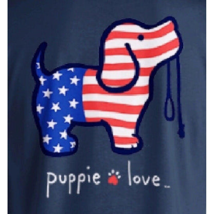 Puppie Love Dog USA Pup Short Sleeve T-Shirt