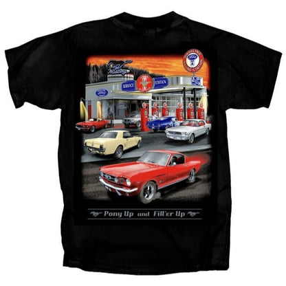 Ford Mustang Sunset Service Station Short Sleeve T-Shirt