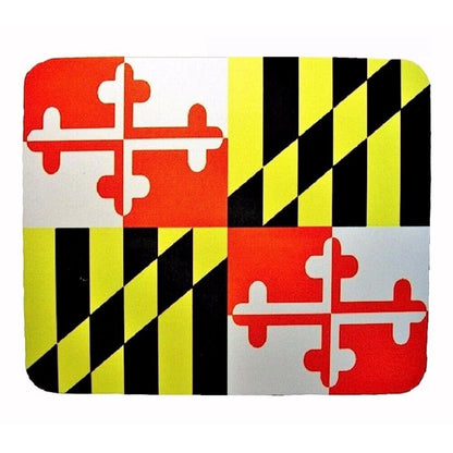 Maryland Flag Mouse Pad With Non-Slip Base