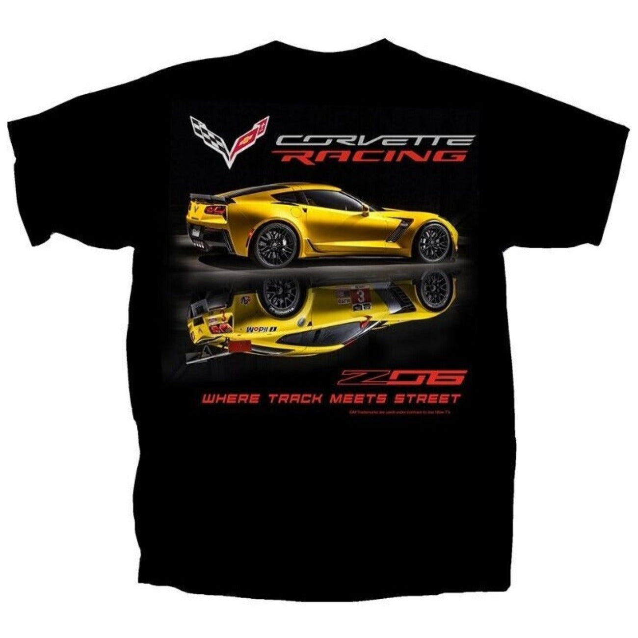 Chevy Chevrolet Corvette Racing Where Track Meets Street Short Sleeve T-Shirt