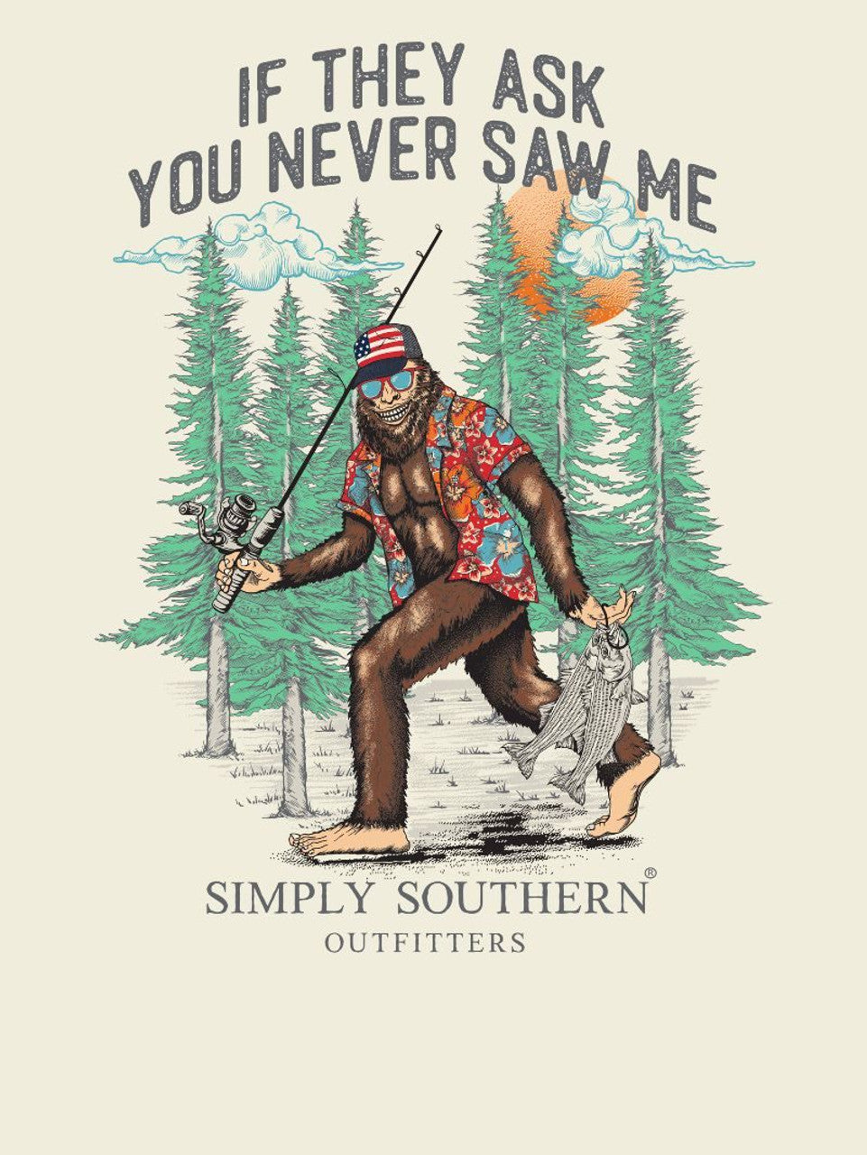 Simply Southern Sasquatch You Never Saw Me Short Sleeve T-Shirt